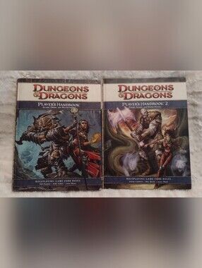 DUNGEONS & DRAGONS Players Handbook 1 & 2 | First Printing 2008 4e 4th Edition